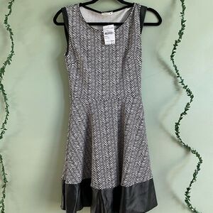 NWT Soprano leather hem dress